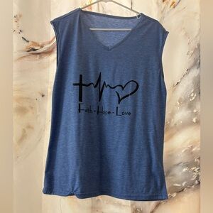 Faith Hope Love Sleeveless Shirt